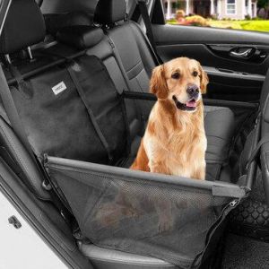 כיסויים למושב האחורי לרכב MATCC מגן מנשא למזרן לחיות מחמד לכלבים עם חגורת בטיחות עמיד למים אביזרי כלבים נגד החלקה סל ערסל
